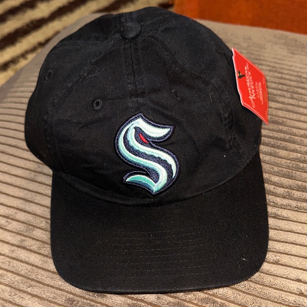 American Needle Seattle Kraken NHL Hockey Black Cap with Embroidered Detail